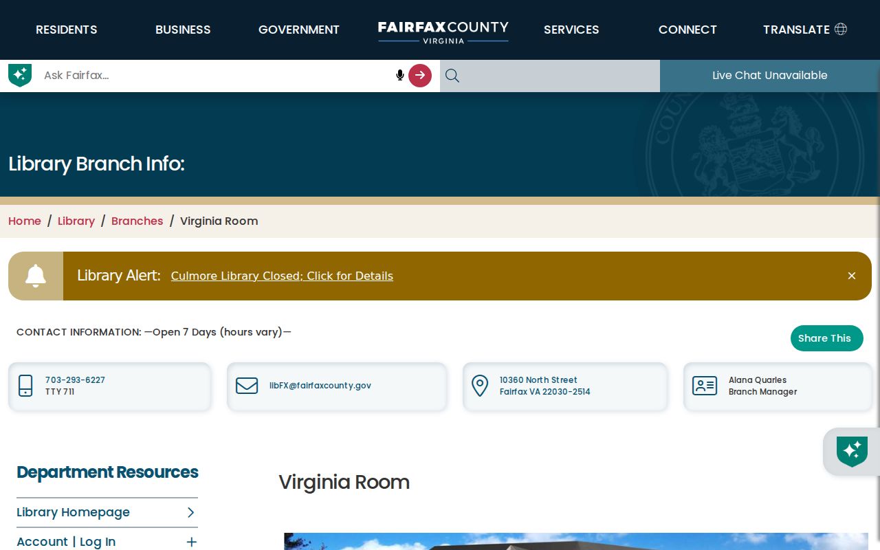 Annandale city directory research at the Virginia Room genealogy collection