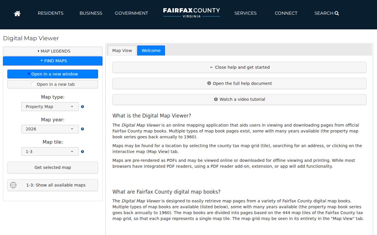 Annandale neighbors Fairfax Digital Map Viewer parcel map context
