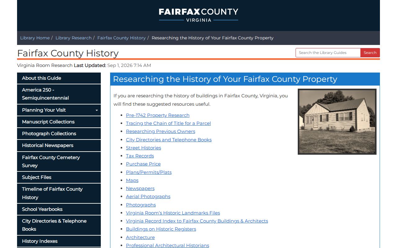 Annandale previous residents Fairfax property history research guide