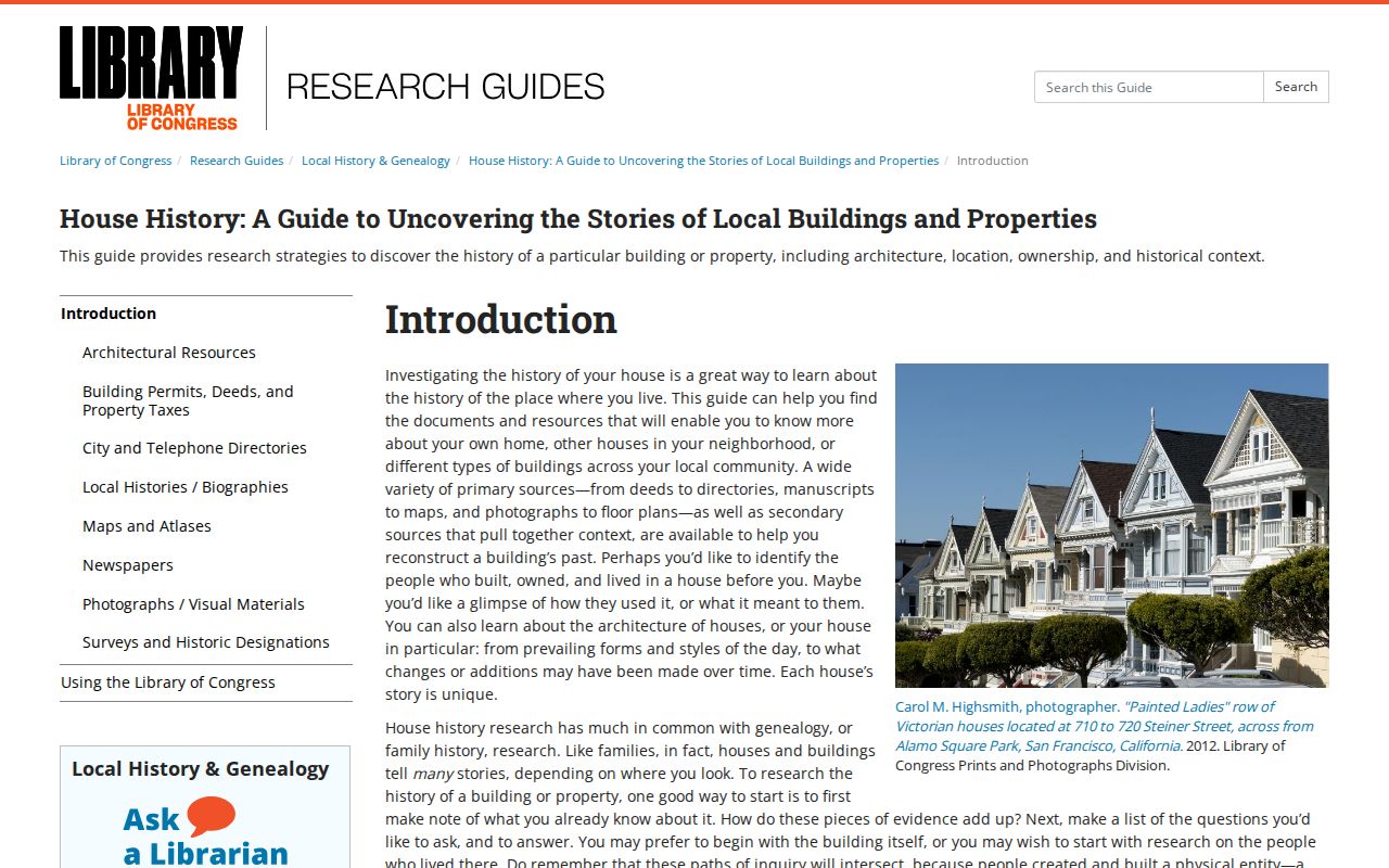 Annandale previous residents Library of Congress house history guide